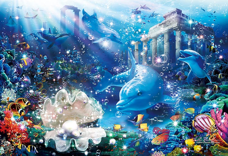 ラッセン風 イラストの原画 ジグソーパズル （マリンアートの
